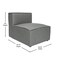 Flash Furniture Bridgetown Luxury Modular Sectional Sofa, Armless Center Seat, Dark Gray IS-IT2231-MC-DKGRY-GG - alternate 9